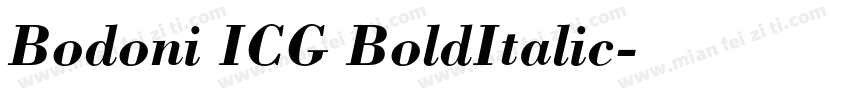 Bodoni ICG BoldItalic字体转换